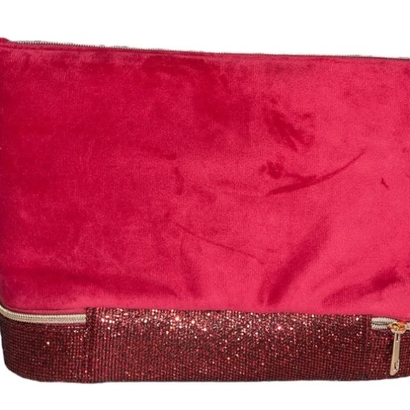 NWT juicy Courture xxl cosmetic dual compartment bag top & zip around bottom - Picture 3 of 3